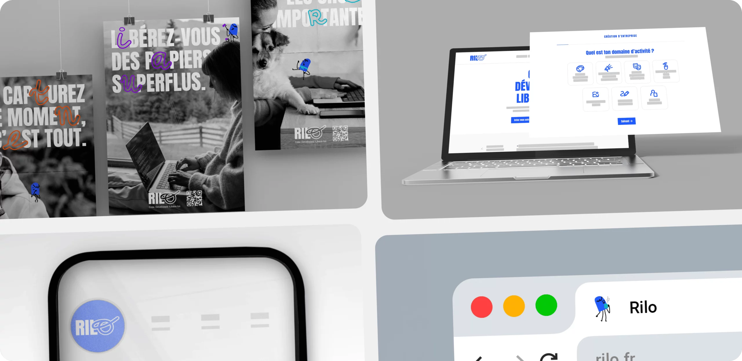 Branding complet de la plateforme Rilo