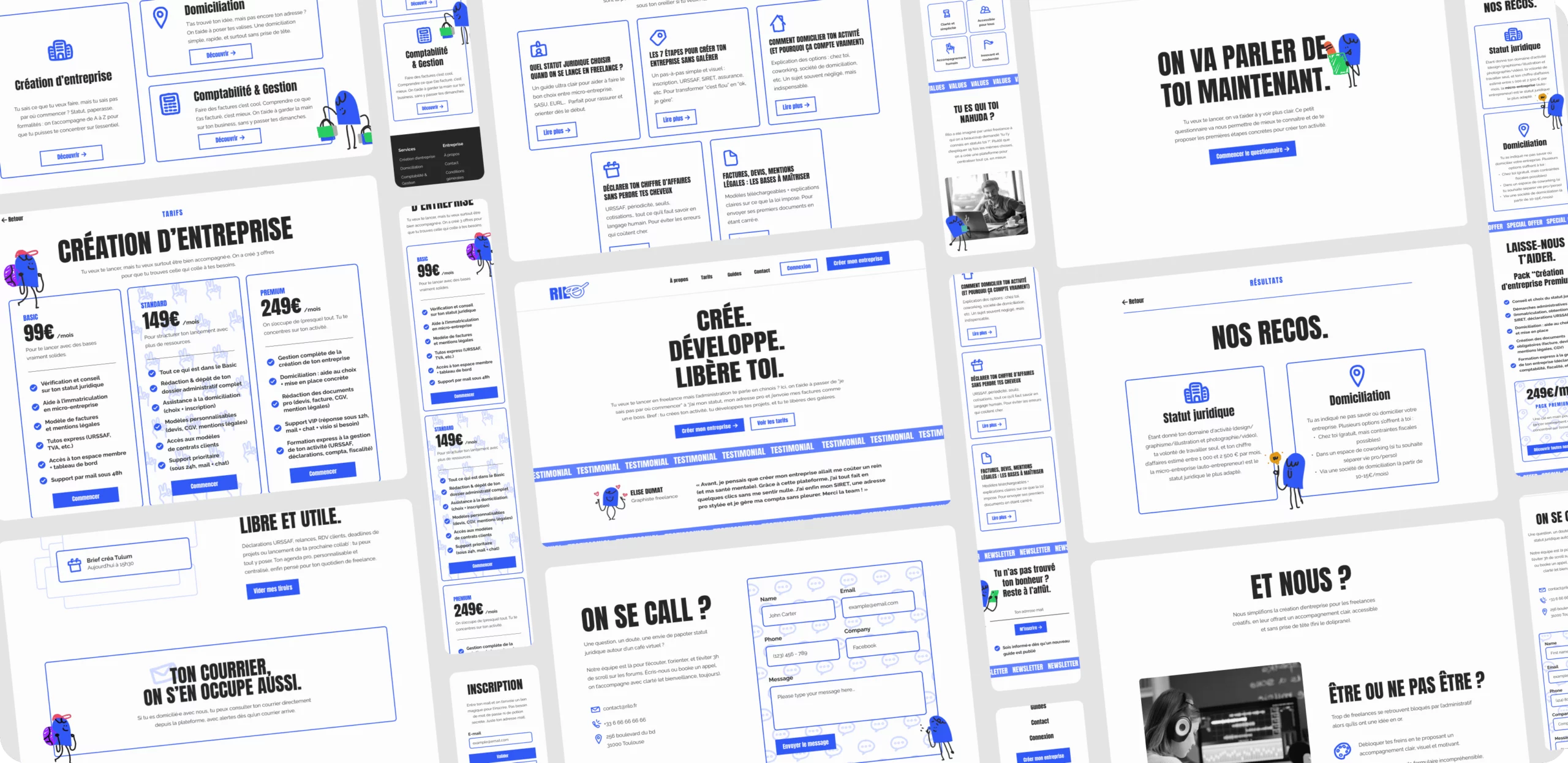 Site internet vitrine plateforme Rilo