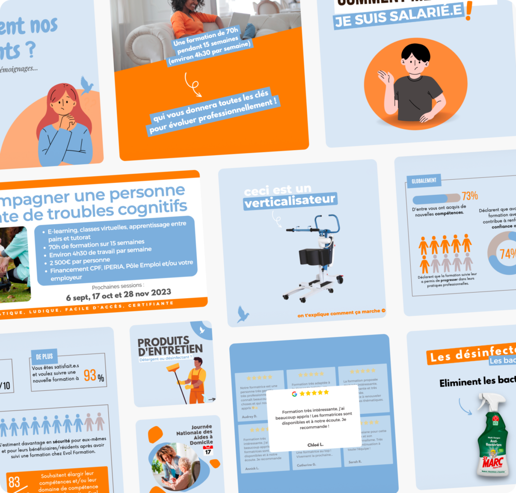 Création de contenu communication réseaux sociaux Evol Formation